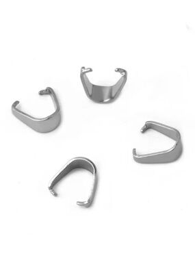 🔴 5 for $10 ONE Jewelry Connector Clasp Silver Tone Stainless Steel